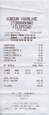 Evis Einkauf.